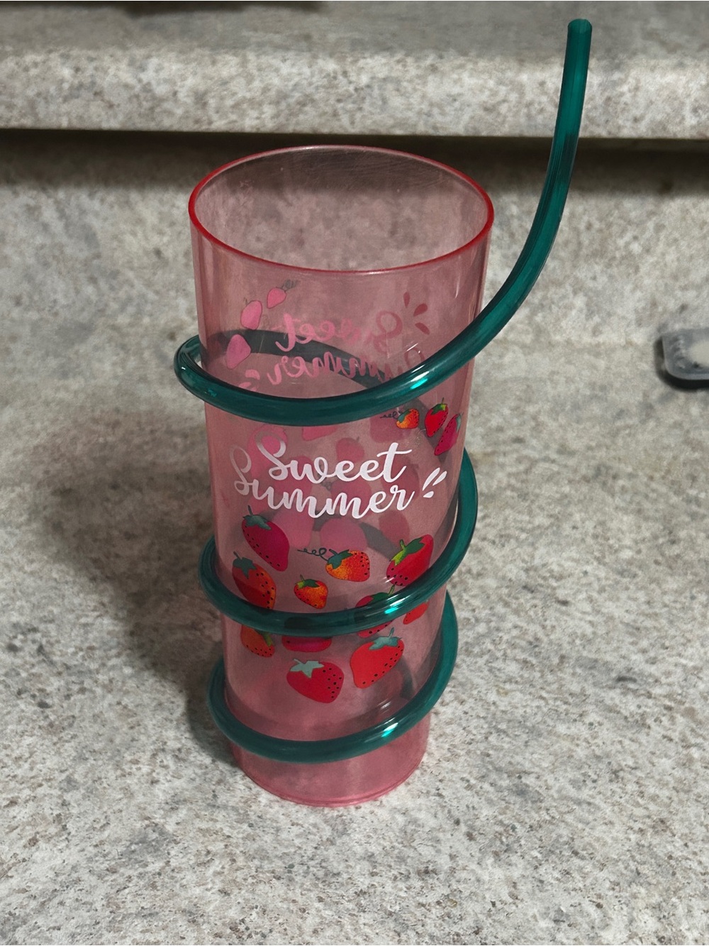 A twisty straw cup